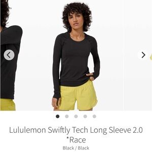 Lululemon Swiftly Tech Long Sleeve 2.0 *Race
Black / Black